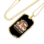 Being This Cute White Necklace Stainless Steel or 18k Gold Dog Tag 24" Chain-Express Your Love Gifts