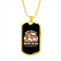 Being This Cute White Necklace Stainless Steel or 18k Gold Dog Tag 24" Chain-Express Your Love Gifts