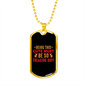 Being This Cute Yellow Pink Necklace Stainless Steel or 18k Gold Dog Tag 24" Chain-Express Your Love Gifts