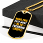 Being This Cute Yellow White Necklace Stainless Steel or 18k Gold Dog Tag 24" Chain-Express Your Love Gifts