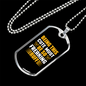 Being This Cute Yellow White Necklace Stainless Steel or 18k Gold Dog Tag 24" Chain-Express Your Love Gifts