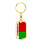 Belarus Flag Keychain Dog Tag Stainless Steel or 18k Gold-Express Your Love Gifts