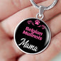 Belgian Malinois Mama Necklace Circle Pendant Stainless Steel or 18k Gold 18-22" Dog Mom Pendant-Express Your Love Gifts