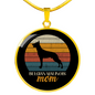 Belgian Malinois Mom Circle Necklace Stainless Steel or 18k Gold 18-22"-Express Your Love Gifts