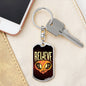 Believe Dog Tag Pendant Keychain Stainless Steel or 18k Gold-Express Your Love Gifts