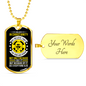 Believe In Christianity Necklace Stainless Steel or 18k Gold Dog Tag 24" Chain-Express Your Love Gifts