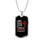 Believe In Jesus Necklace Stainless Steel or 18k Gold Dog Tag 24" Chain-Express Your Love Gifts