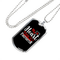 Belongs To A Firefighter Gift Stainless Steel or 18k Gold Dog Tag 24" Chain-Express Your Love Gifts
