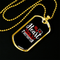 Belongs To A Firefighter Gift Stainless Steel or 18k Gold Dog Tag 24" Chain-Express Your Love Gifts