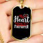 Belongs To A Firefighter Gift Stainless Steel or 18k Gold Dog Tag 24" Chain-Express Your Love Gifts