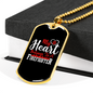 Belongs To A Firefighter Gift Stainless Steel or 18k Gold Dog Tag 24" Chain-Express Your Love Gifts