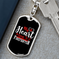 Belongs To A Firefighter Keychain Stainless Steel or 18k Gold Dog Tag Keyring-Express Your Love Gifts