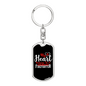 Belongs To A Firefighter Keychain Stainless Steel or 18k Gold Dog Tag Keyring-Express Your Love Gifts