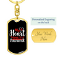 Belongs To A Firefighter Keychain Stainless Steel or 18k Gold Dog Tag Keyring-Express Your Love Gifts