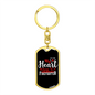 Belongs To A Firefighter Keychain Stainless Steel or 18k Gold Dog Tag Keyring-Express Your Love Gifts