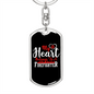 Belongs To A Firefighter Keychain Stainless Steel or 18k Gold Dog Tag Keyring-Express Your Love Gifts