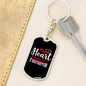 Belongs To A Firefighter Keychain Stainless Steel or 18k Gold Dog Tag Keyring-Express Your Love Gifts