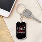 Belongs To A Firefighter Keychain Stainless Steel or 18k Gold Dog Tag Keyring-Express Your Love Gifts