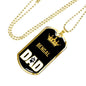 Bengal Cat Dad Necklace Stainless Steel or 18k Gold Dog Tag 24" Chain-Express Your Love Gifts