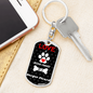 Berger Picard Keychain Stainless Steel or 18k Gold Dog Tag Keyring-Express Your Love Gifts
