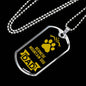 Bernese Mountain Dog Dad Dog Necklace Stainless Steel or 18k Gold Dog Tag W 24" Dog Owner Lover-Express Your Love Gifts