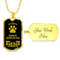 Bernese Mountain Dog Dad Dog Necklace Stainless Steel or 18k Gold Dog Tag W 24" Dog Owner Lover-Express Your Love Gifts