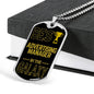 Best Advertising Manager In The Galaxy Necklace Stainless Steel or 18k Gold Dog Tag w 24"-Express Your Love Gifts