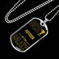 Best Advisor In The Galaxy Necklace Stainless Steel or 18k Gold Dog Tag w 24"-Express Your Love Gifts