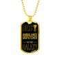 Best Ambulance Dispatcher In The Galaxy Necklace Stainless Steel or 18k Gold Dog Tag w 24"-Express Your Love Gifts