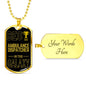 Best Ambulance Dispatcher In The Galaxy Necklace Stainless Steel or 18k Gold Dog Tag w 24"-Express Your Love Gifts