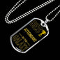 Best Attendant In The Galaxy Necklace Stainless Steel or 18k Gold Dog Tag w 24"-Express Your Love Gifts
