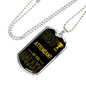 Best Attendant In The Galaxy Necklace Stainless Steel or 18k Gold Dog Tag w 24"-Express Your Love Gifts