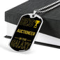Best Auctioneer In The Galaxy Necklace Stainless Steel or 18k Gold Dog Tag w 24"-Express Your Love Gifts
