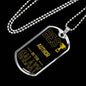 Best Author In The Galaxy Necklace Stainless Steel or 18k Gold Dog Tag w 24"-Express Your Love Gifts