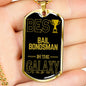 Best Bail Bondsman In The Galaxy Necklace Stainless Steel or 18k Gold Dog Tag w 24"-Express Your Love Gifts