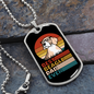 Best Beagle Dad Ever Necklace Stainless Steel or 18k Gold Dog Tag 24" Chain-Express Your Love Gifts