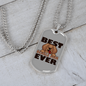 Best Beagle Mom Ever Necklace Stainless Steel or 18k Gold Dog Tag 24" Chain-Express Your Love Gifts