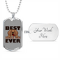 Best Beagle Mom Ever Necklace Stainless Steel or 18k Gold Dog Tag 24" Chain-Express Your Love Gifts