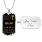 Best Bellhop In The Galaxy Necklace Stainless Steel or 18k Gold Dog Tag w 24"-Express Your Love Gifts