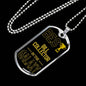 Best Bill Collector In The Galaxy Necklace Stainless Steel or 18k Gold Dog Tag w 24"-Express Your Love Gifts