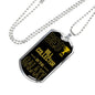 Best Bill Collector In The Galaxy Necklace Stainless Steel or 18k Gold Dog Tag w 24"-Express Your Love Gifts