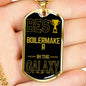 Best Boilermaker In The Galaxy Necklace Stainless Steel or 18k Gold Dog Tag w 24"-Express Your Love Gifts