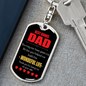 Best Bonus Dad Keychain Stainless Steel or 18k Gold Dog Tag Keyring-Express Your Love Gifts