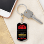 Best Bonus Dad Keychain Stainless Steel or 18k Gold Dog Tag Keyring-Express Your Love Gifts