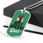 Best Buckin Dad Ever Dog Tag Stainless Steel or 18k Gold 24" Chain-Express Your Love Gifts