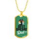 Best Buckin Dad Ever Dog Tag Stainless Steel or 18k Gold 24" Chain-Express Your Love Gifts