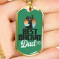 Best Buckin Dad Ever Dog Tag Stainless Steel or 18k Gold 24" Chain-Express Your Love Gifts