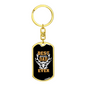 Best Buckin' Dad Ever Keychain Stainless Steel or 18k Gold Dog Tag Keyring-Express Your Love Gifts