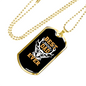 Best Buckin' Dad Ever Necklace Stainless Steel or 18k Gold Dog Tag 24" Chain-Express Your Love Gifts