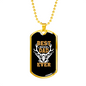 Best Buckin' Dad Ever Necklace Stainless Steel or 18k Gold Dog Tag 24" Chain-Express Your Love Gifts